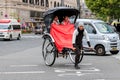 Japanese rickshaw Jinrikisha in Tokyo, Japan