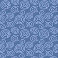 Japanese Ripple Swirl Line Motif Vector Seamless Pattern Royalty Free Stock Photo