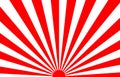 Japanese rising sun sunbeams Royalty Free Stock Photo