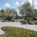 Japanese rock garden in Kiev, Ukraine.