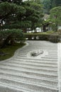 Japanese rock garden (Zen garden) Royalty Free Stock Photo