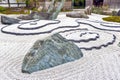 Japanese rock garden or zen garden at Enkoji temple in Kyoto, Japan Royalty Free Stock Photo