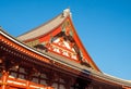 Japanese at roof of temple Royalty Free Stock Photo