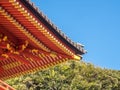 Japanese roof top art in temple Royalty Free Stock Photo