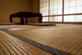 Japanese room with tatami mats Royalty Free Stock Photo