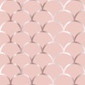 Japanese Rose Gold Waves Seigaiha Background Pattern Seamless