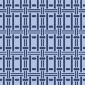 Japanese Round Line Weave Vector Seamless Pattern