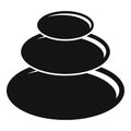 Japanese round stones icon, simple style