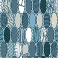 Japanese rugby ball style seamless pattern