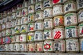 Japanese sake barrels - Tokyo, Japan Royalty Free Stock Photo