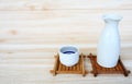 Japanese sake oriental drink style on the table