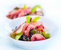 Japanese salad with baby octopus and ginger
