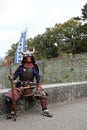 Japanese samurai clothing uniform with old rifle Royalty Free Stock Photo