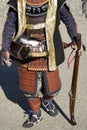 Japanese samurai with fire lock rifle Royalty Free Stock Photo