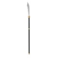 Japanese Samurai Naginata Yari Sword on white. Top view. 3D illustration