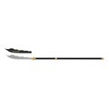 Japanese Samurai Naginata Yari Sword on white. Top view. 3D illustration