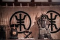 Japanese Samurai tradition antique armor in Samurai house, Kakunodate, Akita, Japan Royalty Free Stock Photo