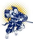 Japanese samurai warrior Royalty Free Stock Photo