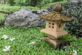 Japanese sandstone lantern Royalty Free Stock Photo