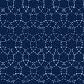 Japanese sashiko styled pattern background