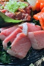 Japanese sashimi platter tuna Premium Otoro fish Royalty Free Stock Photo