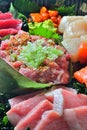 Assorted Japanese sashimi platter Royalty Free Stock Photo