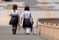 Japanese schoolgirls Royalty Free Stock Photo