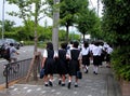 Japanese schoolgirls Royalty Free Stock Photo