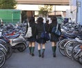 Japanese schoolgirls Royalty Free Stock Photo