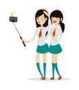 Japanese schoolgirls vector