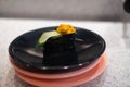 Japanese sea urchin sushi  with seaweed Royalty Free Stock Photo