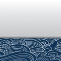 A Japanese Sea Wave Texture Porcelain Style Background