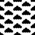 Japanese seamless pattern with black clouds Royalty Free Stock Photo