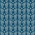 Japanese seamless pattern with blue background