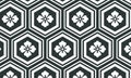 Asian kikko seamless pattern as turtle hexagons. Royalty Free Stock Photo