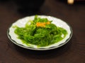 Japanese Seaweed salad green leaves food Royalty Free Stock Photo