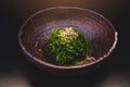 Japanese seaweed salad or hiyashi wakame Royalty Free Stock Photo