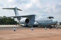 Japanese Self-Defense Force Kawasaki C-2 transport aircraft on the tarmac of RAF Fairford airbase. July 13, 2018