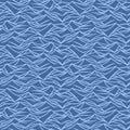 Japanese Sharp Ocean Wave Vector Seamless Pattern Royalty Free Stock Photo