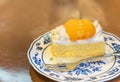 Japanese Sheath cake, a local sweets of Nagasaki made with custard cream, sponge cake and fruits.