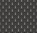 Japanese Shell Ornamental Vector Background. Art Deco Floral Seamless Pattern. Geometric decorative texture.