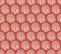 Japanese Shell Wave Vector Seamless Pattern