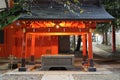 Japanese Shinto temple at night