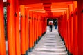 Japanese shrine Kushida-jinja, Torii gate in Fukuoka, Japan