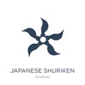 japanese shuriken icon in trendy design style. japanese shuriken icon isolated on white background. japanese shuriken vector icon