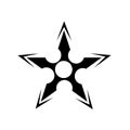 Japanese Shuriken icon vector sign and symbol isolated on white background, Japanese Shuriken logo concept