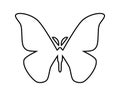 Japanese silk moth stylized vector icon on white