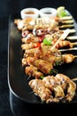 Japanese skewered set ,Yakitori Royalty Free Stock Photo