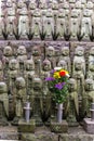 Japanese smile stone buddha monk statue & x28;Jizo Bosatsu& x29;, Japanese Royalty Free Stock Photo