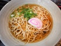 Japanese Soba noodle ramen in ceramic bowl
